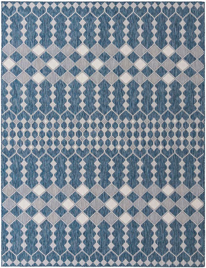 9' x 12' Easy-Clean Lattice Indoor / Outdoor Rug