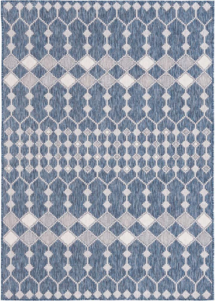 5' 3 x 8' Easy-Clean Lattice Indoor / Outdoor Rug