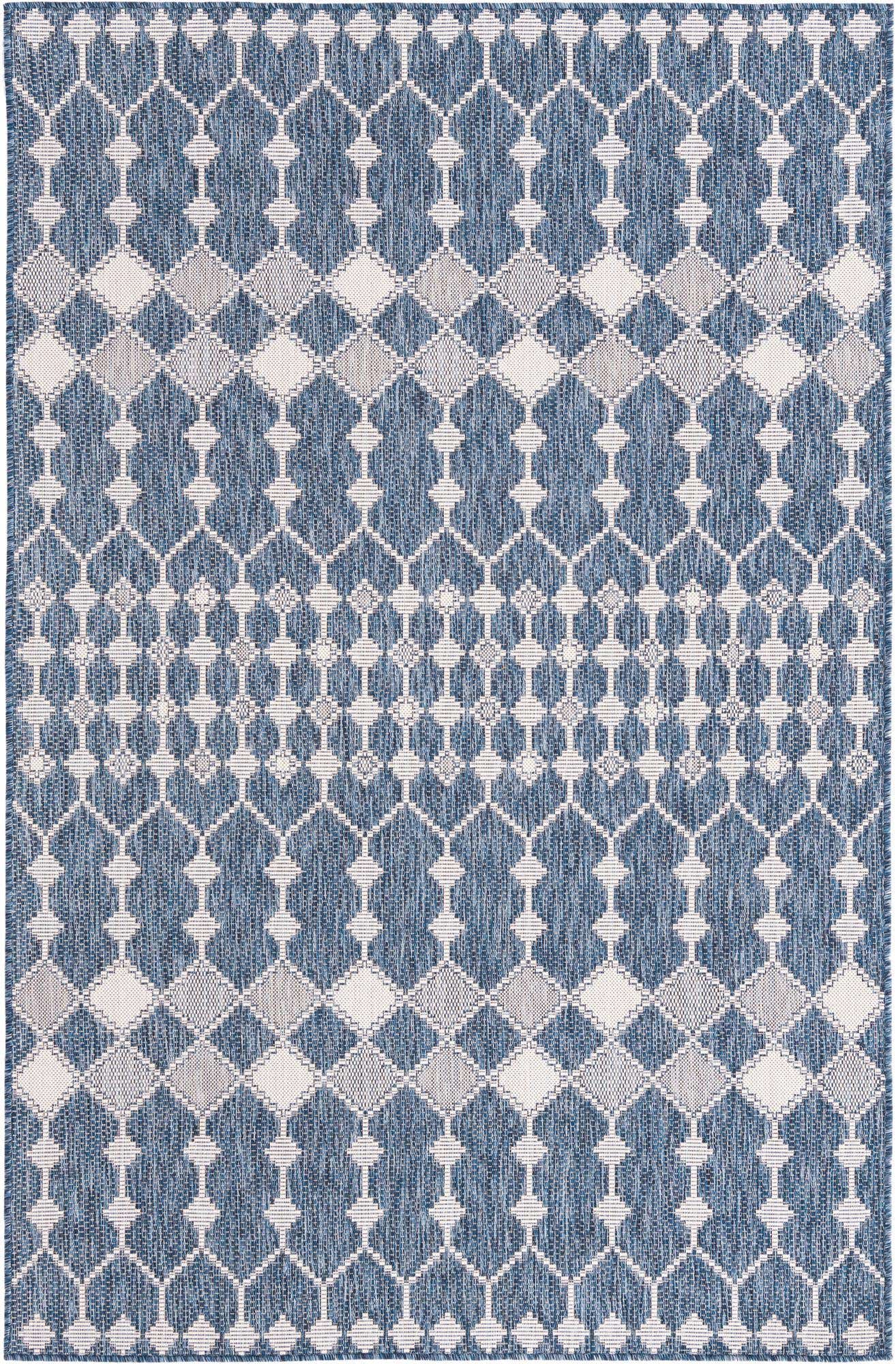 5' 3 x 8' Easy-Clean Lattice Indoor / Outdoor Rug