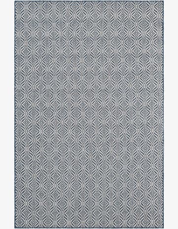 5' 3 x 8' Easy-Clean Lattice Indoor / Outdoor Rug