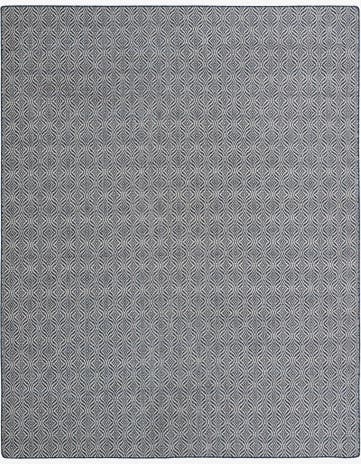 Blue Easy-Clean Lattice Indoor / Outdoor Rug