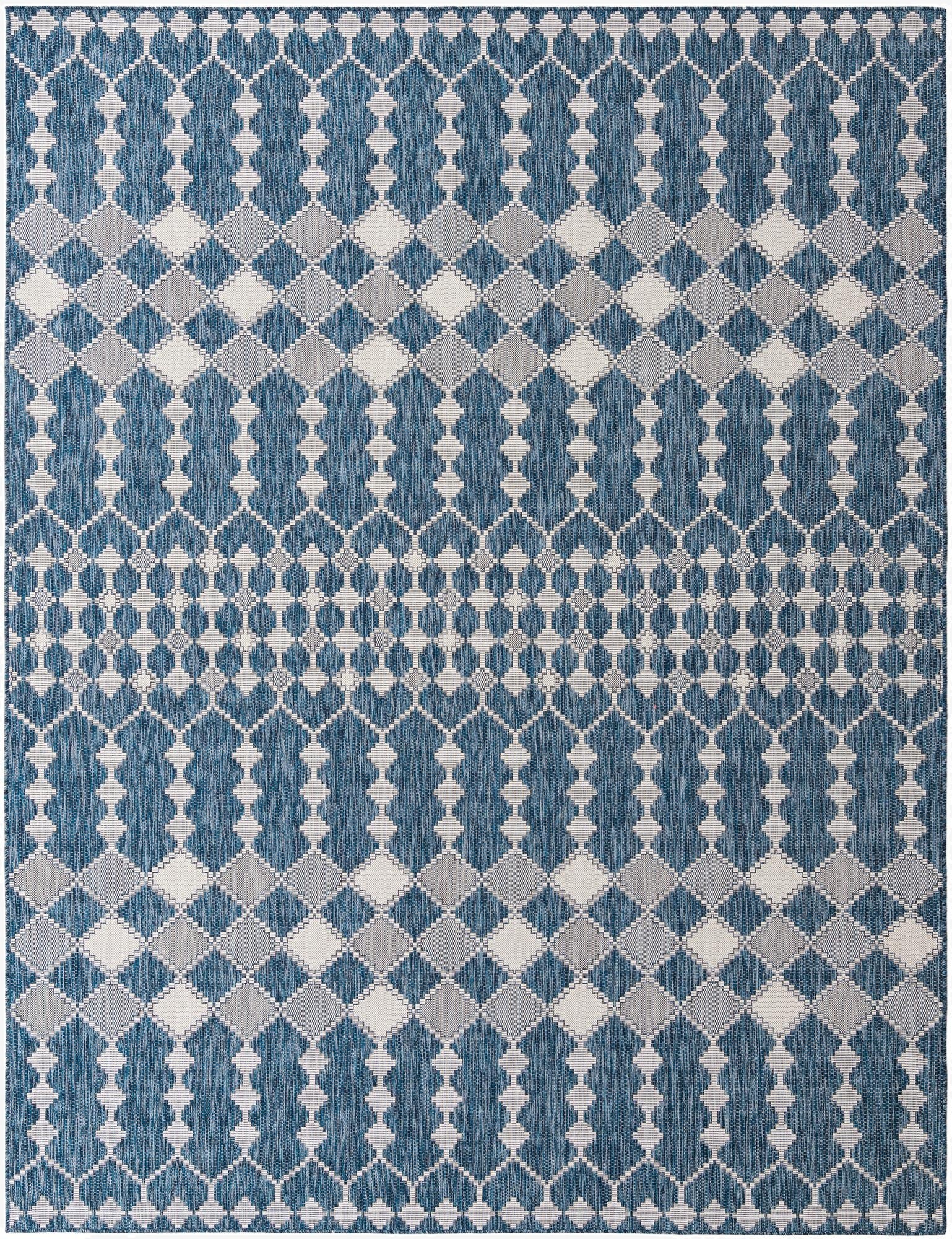 9' x 12' Washable Lattice Indoor / Outdoor Rug