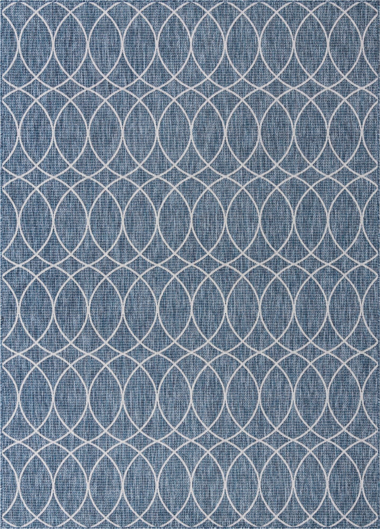 Primary image  7' 10 x 11'  Washable Lattice Indoor / Outdoor Rug