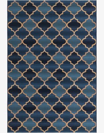 5' 3 x 8' Easy-Clean Lattice Indoor / Outdoor Rug