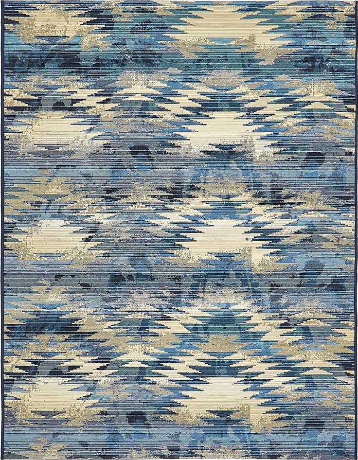 Detail image of 4' x 6' Easy-Clean Modern Indoor / Outdoor Rug
