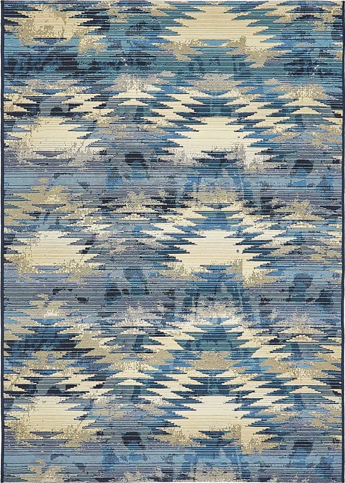Detail image of 4' x 6' Easy-Clean Modern Indoor / Outdoor Rug