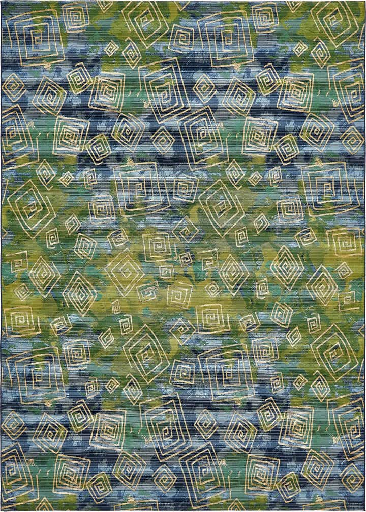 10' x 12' 2 Easy-Clean Modern Indoor / Outdoor Rug