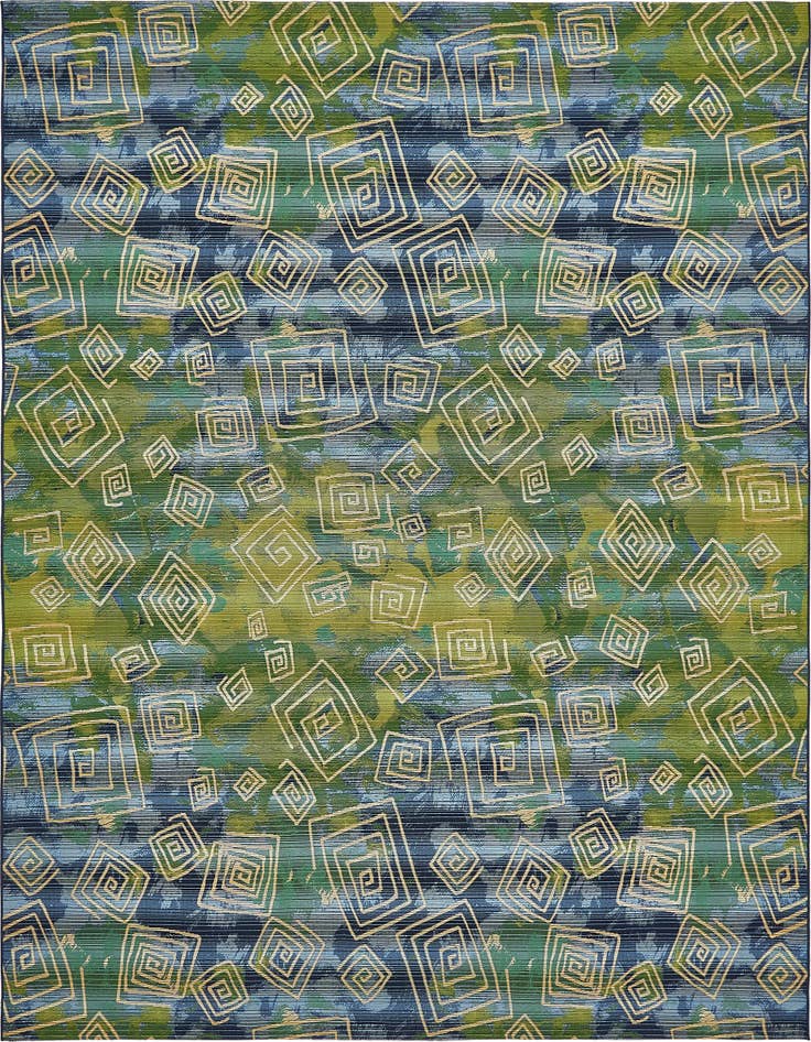Detail image of 10' x 12' 2 Easy-Clean Modern Indoor / Outdoor Rug