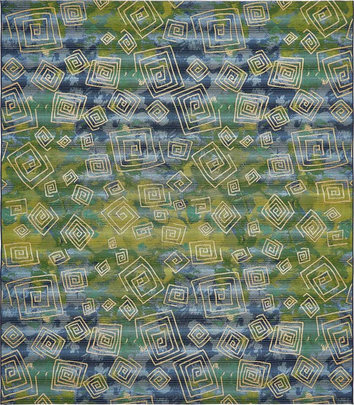 10' x 12' 2 Easy-Clean Modern Indoor / Outdoor Rug