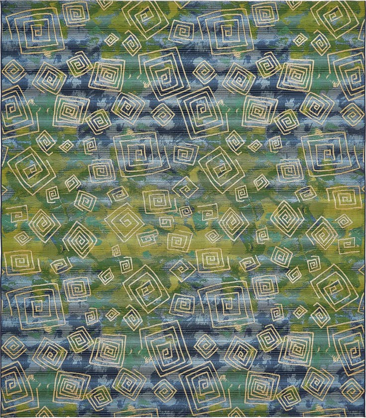 Detail image of 10' x 12' 2 Easy-Clean Modern Indoor / Outdoor Rug