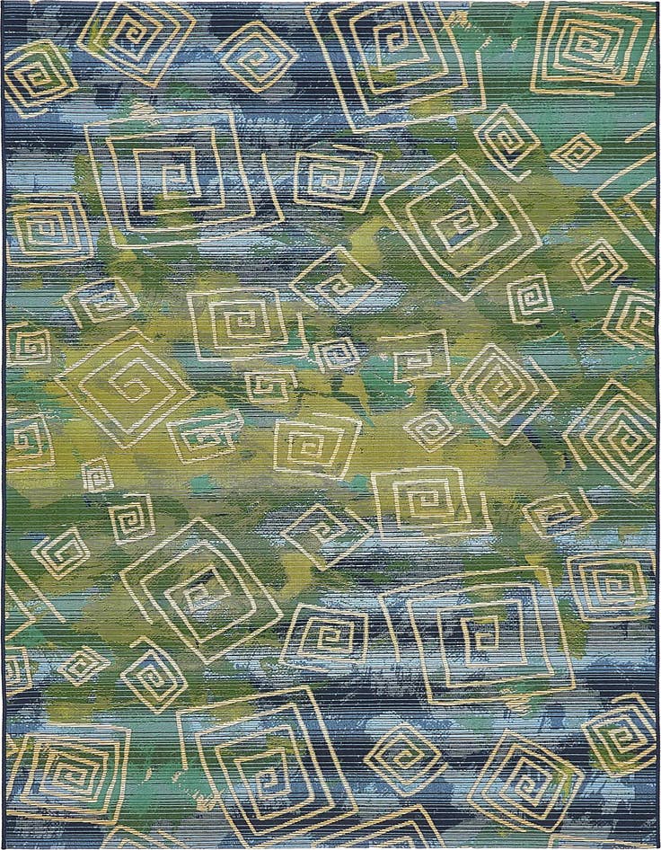 Detail image of 5' 3 x 8' Easy-Clean Modern Indoor / Outdoor Rug