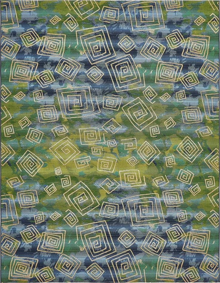 Detail image of 8' x 11' 4 Easy-Clean Modern Indoor / Outdoor Rug