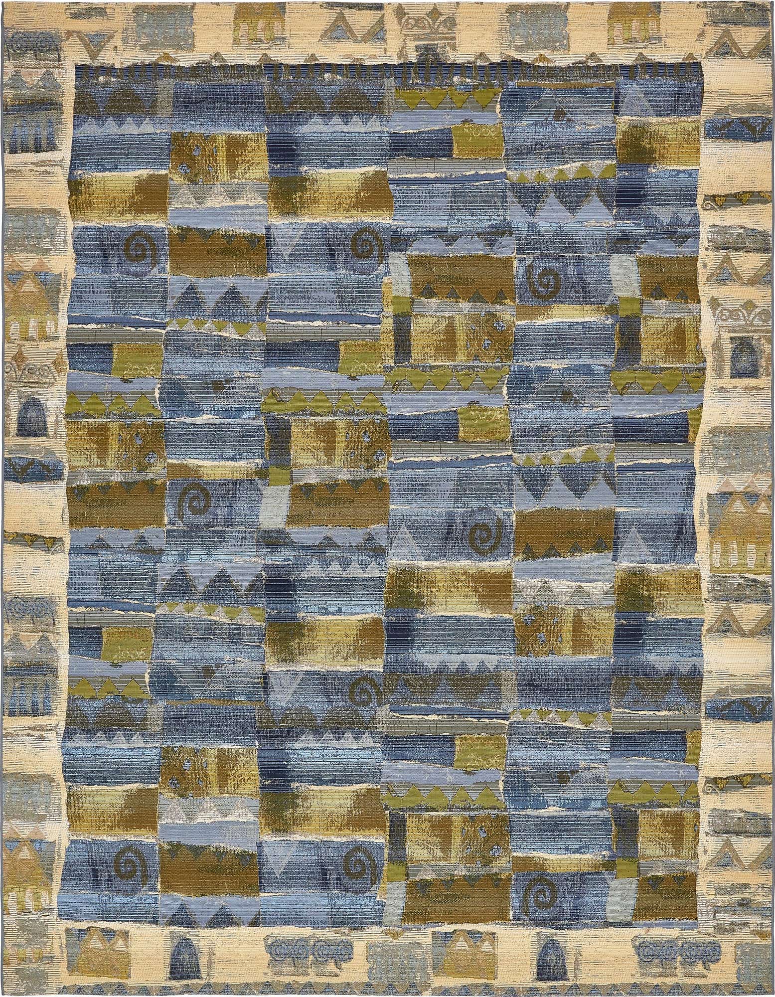 10' x 12' 2 Easy-Clean Modern Indoor / Outdoor Rug