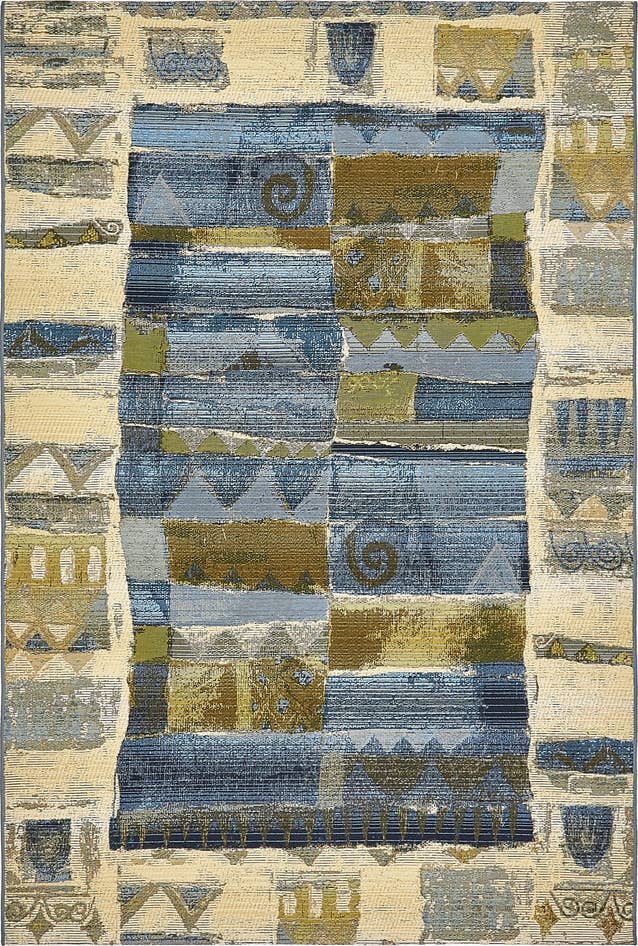 Detail image of 5' 3 x 8' Easy-Clean Modern Indoor / Outdoor Rug
