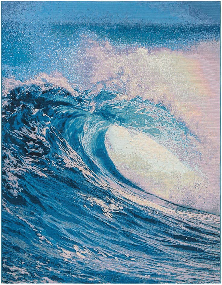 Detail image of 7' 10 x 10' Easy-Clean Modern Indoor / Outdoor Rug