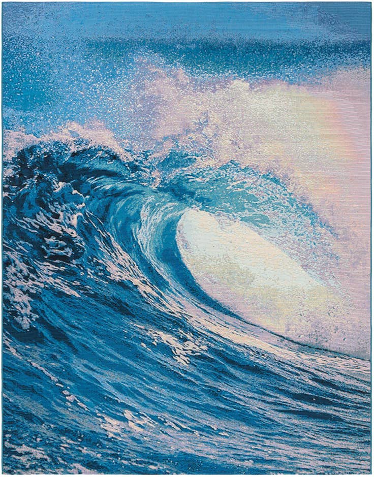 Detail image of 7' 10 x 10' Easy-Clean Modern Indoor / Outdoor Rug
