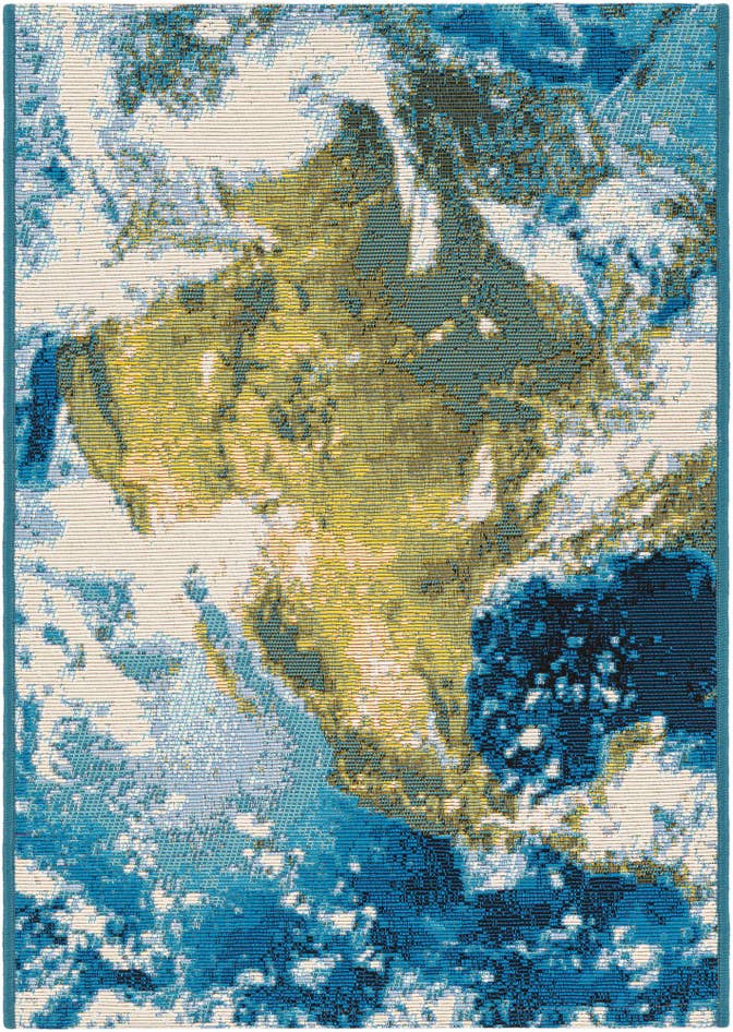 Detail image of 2' x 3' 1 Easy-Clean Modern Indoor / Outdoor Rug