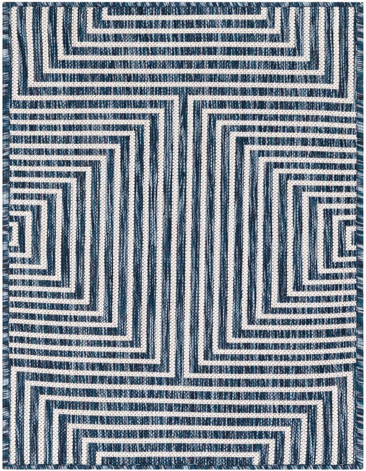 Detail image of 2' x 3' Easy-Clean Modern Indoor / Outdoor Rug