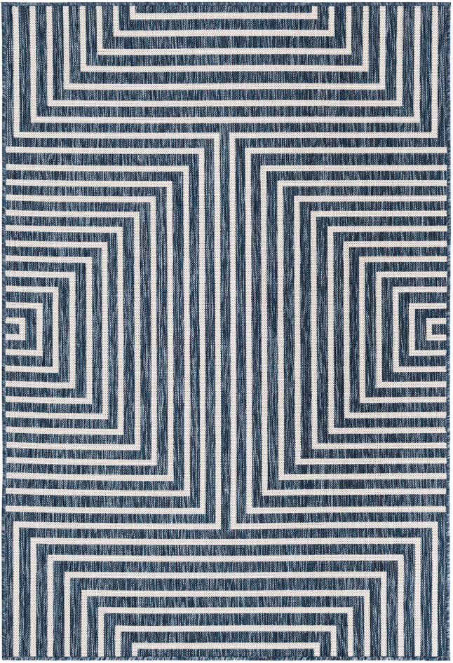 Detail image of 4' x 6' Easy-Clean Modern Indoor / Outdoor Rug