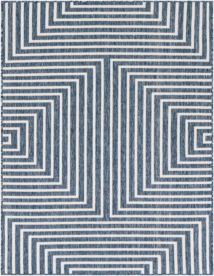Detail image of 5' 3 x 7' Easy-Clean Modern Indoor / Outdoor Rug
