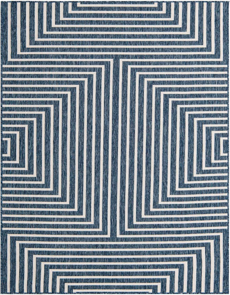 Detail image of 5' 3 x 8' Easy-Clean Modern Indoor / Outdoor Rug