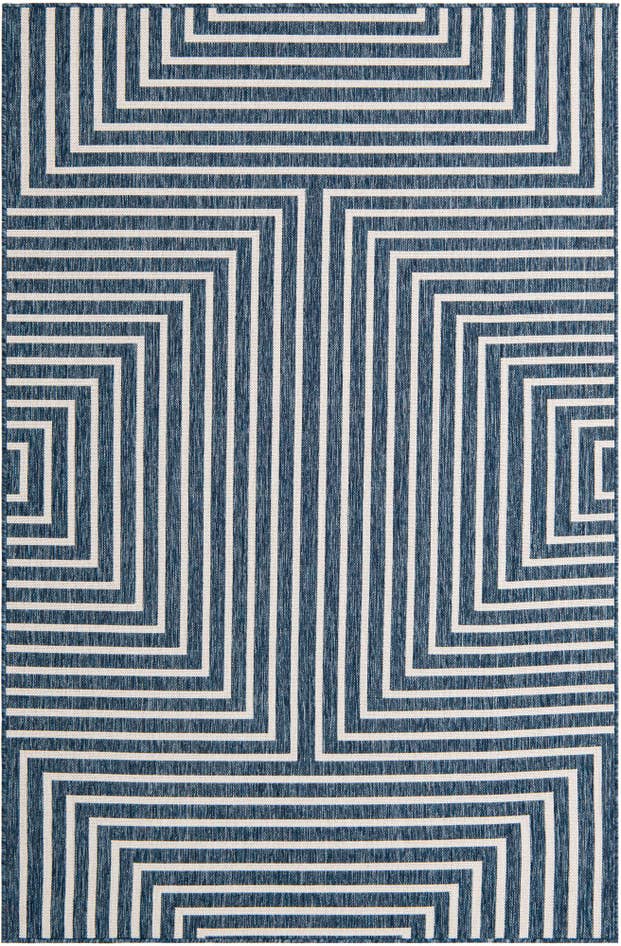 Detail image of 5' 3 x 8' Easy-Clean Modern Indoor / Outdoor Rug