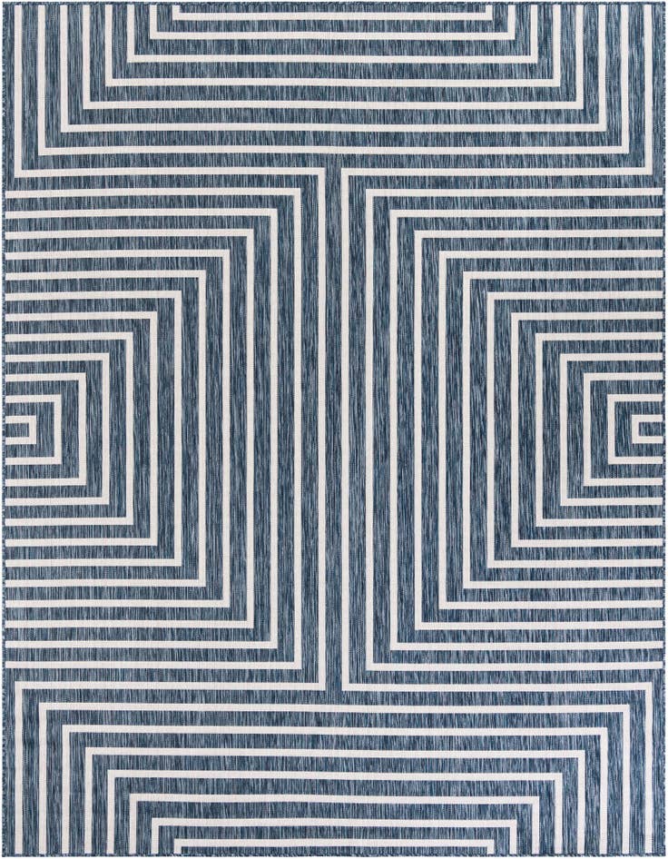 Detail image of 7' 10 x 10' Easy-Clean Modern Indoor / Outdoor Rug