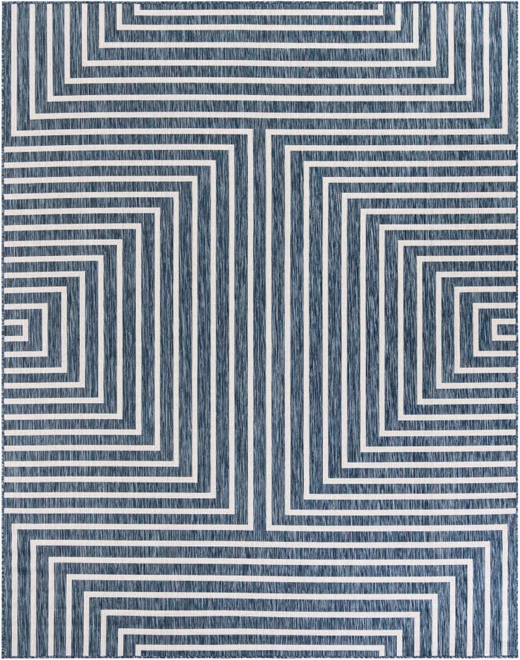 Detail image of 7' 10 x 10' Easy-Clean Modern Indoor / Outdoor Rug