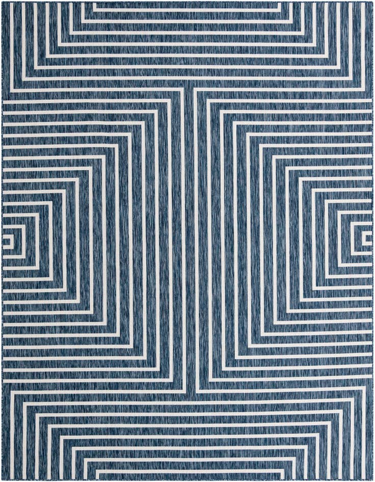 Detail image of 9' x 12' Easy-Clean Modern Indoor / Outdoor Rug