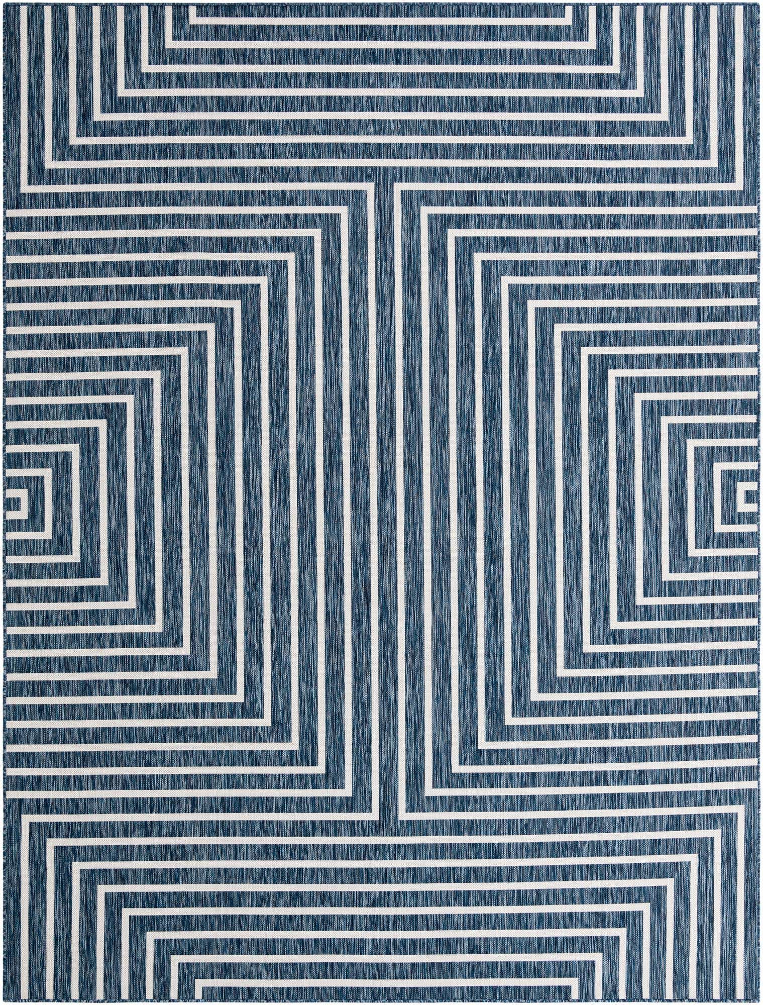 9' x 12' Easy-Clean Modern Indoor / Outdoor Rug