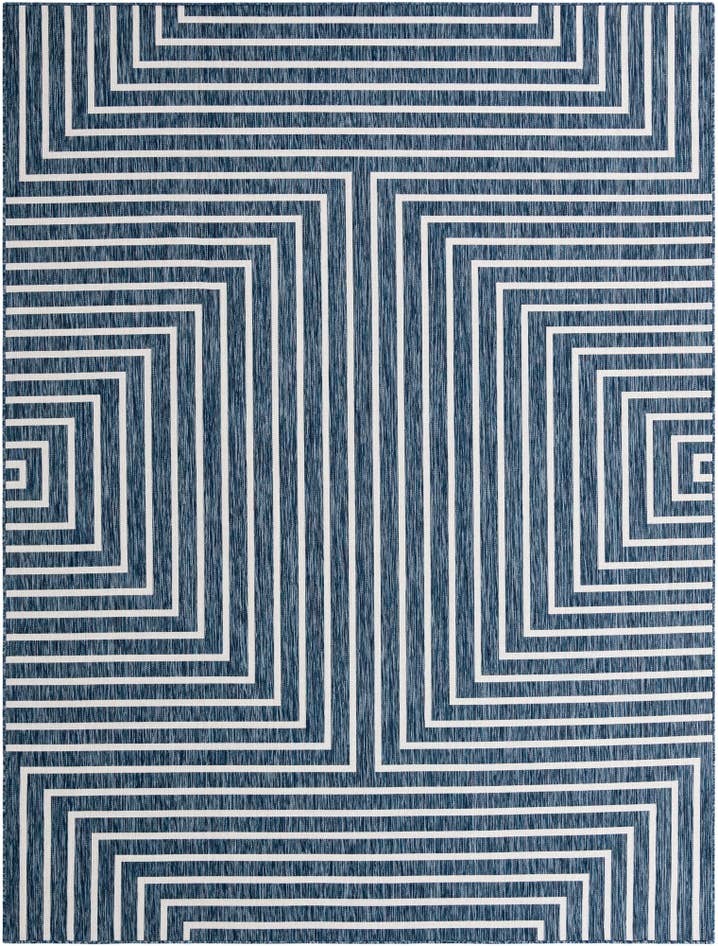 Detail image of 9' x 12' Easy-Clean Modern Indoor / Outdoor Rug