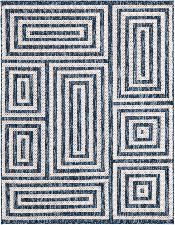 Detail image of 4' x 6' Easy-Clean Modern Indoor / Outdoor Rug