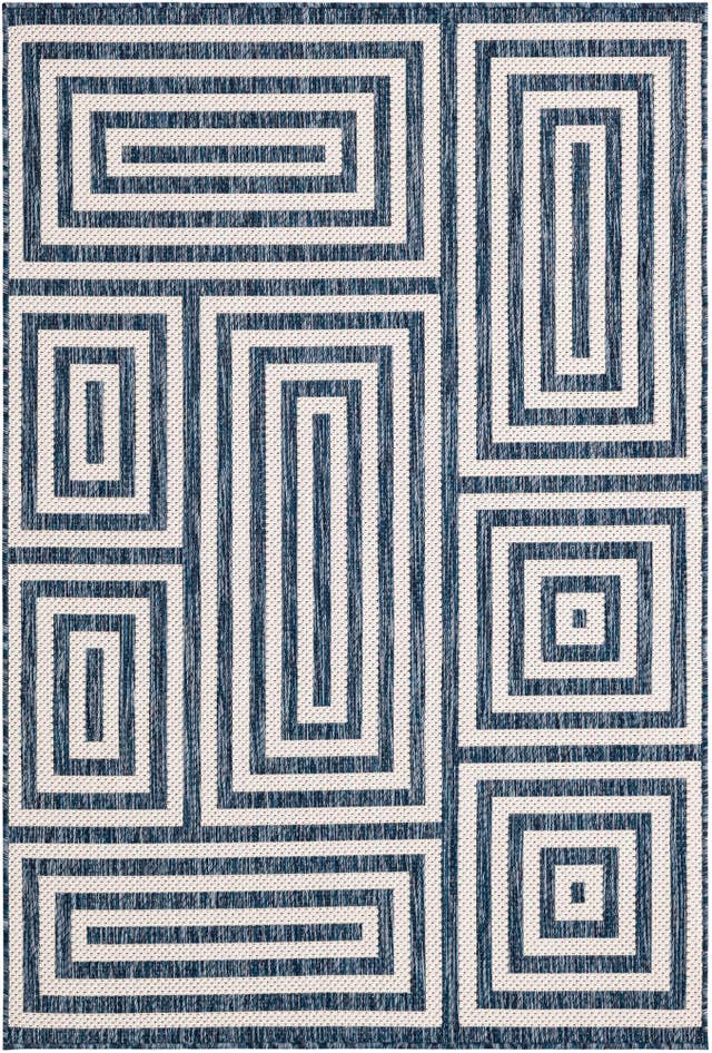 Detail image of 4' x 6' Easy-Clean Modern Indoor / Outdoor Rug