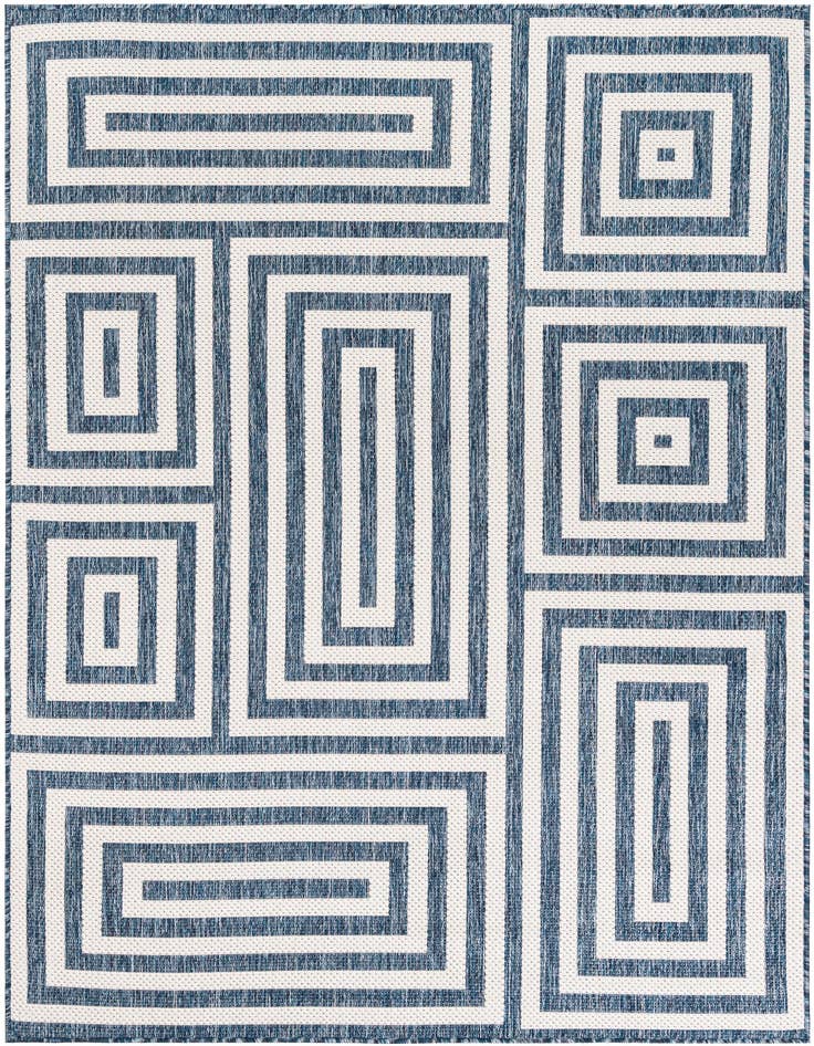 Detail image of 5' 3 x 7' Easy-Clean Modern Indoor / Outdoor Rug