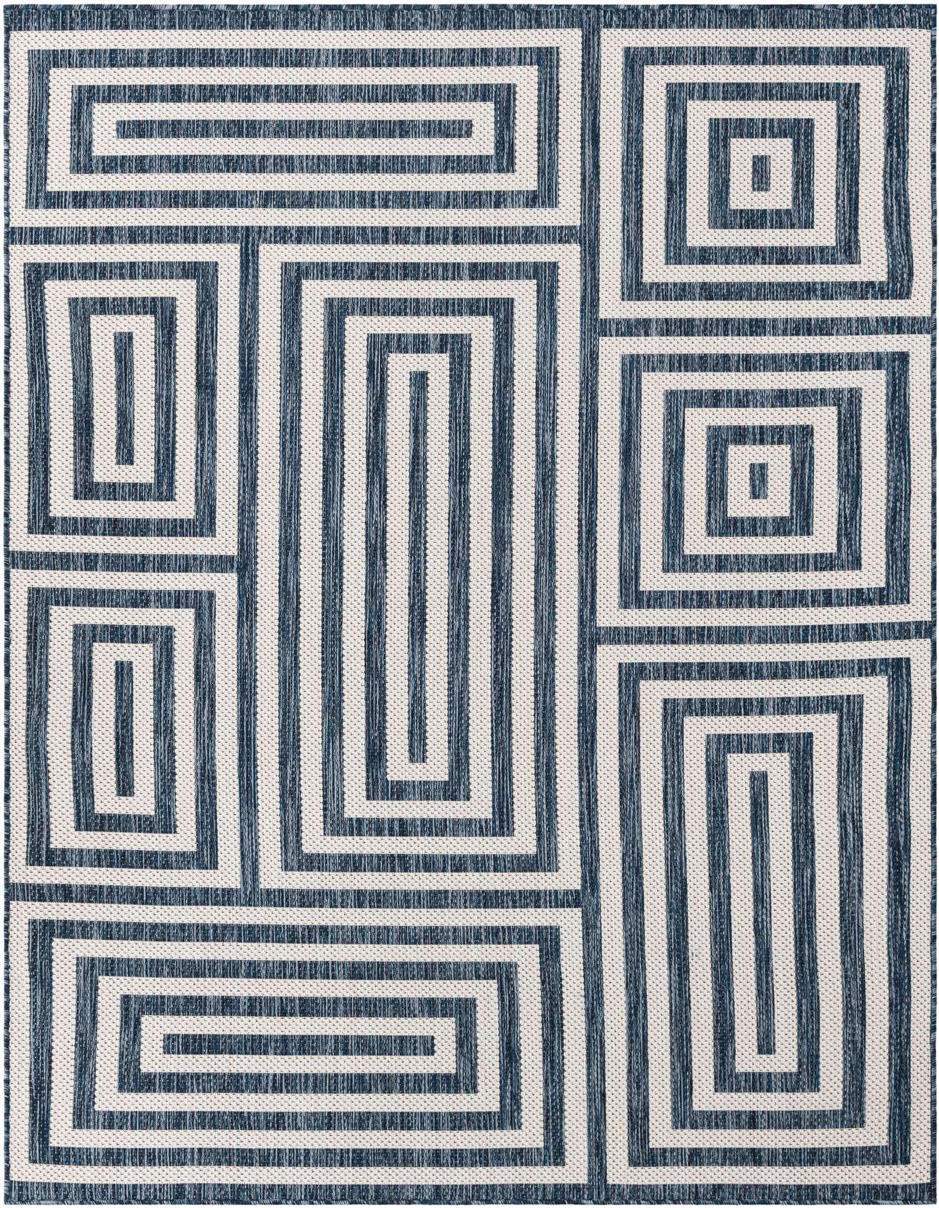 5' 3 x 8' Easy-Clean Modern Indoor / Outdoor Rug