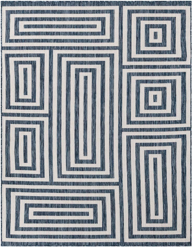 Detail image of 5' 3 x 8' Easy-Clean Modern Indoor / Outdoor Rug