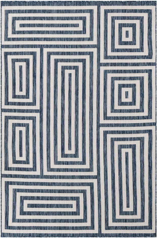 Detail image of 5' 3 x 8' Easy-Clean Modern Indoor / Outdoor Rug