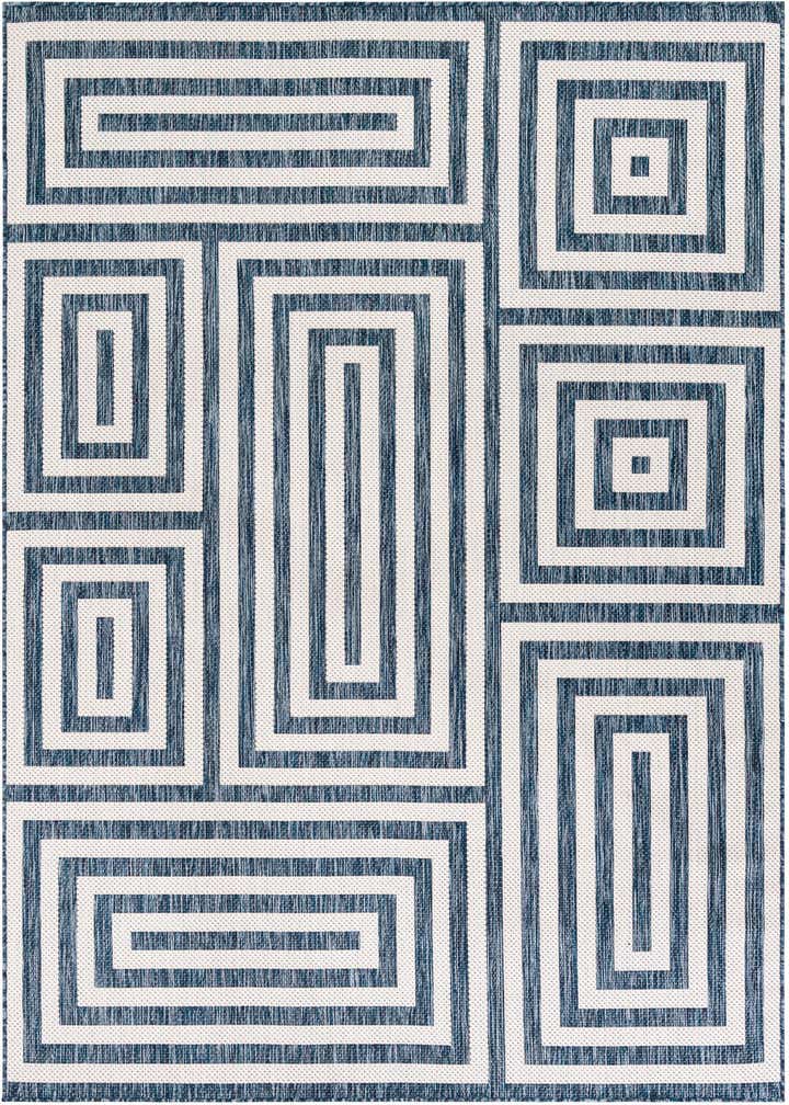 6' x 9' Easy-Clean Modern Indoor / Outdoor Rug
