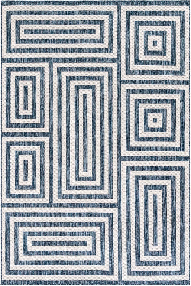 Detail image of 6' x 9' Easy-Clean Modern Indoor / Outdoor Rug
