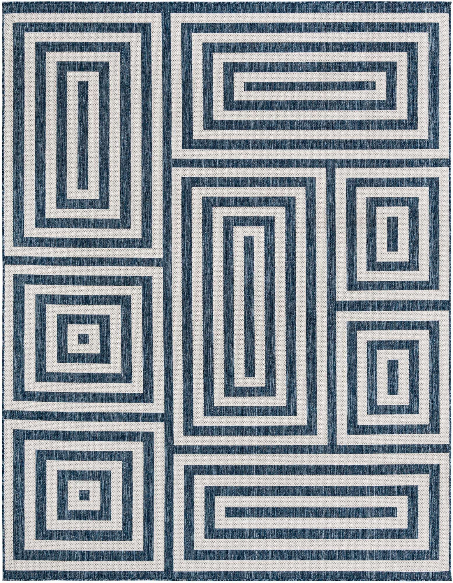 7' 10 x 10' Easy-Clean Modern Indoor / Outdoor Rug