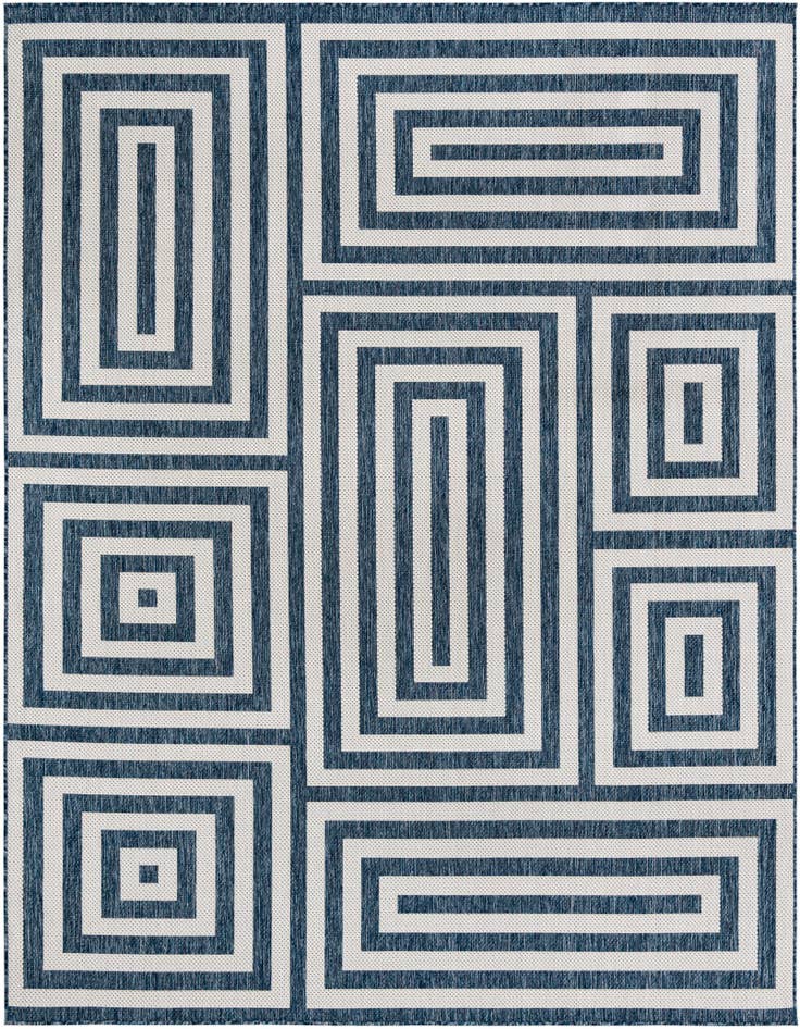 Detail image of 7' 10 x 10' Easy-Clean Modern Indoor / Outdoor Rug