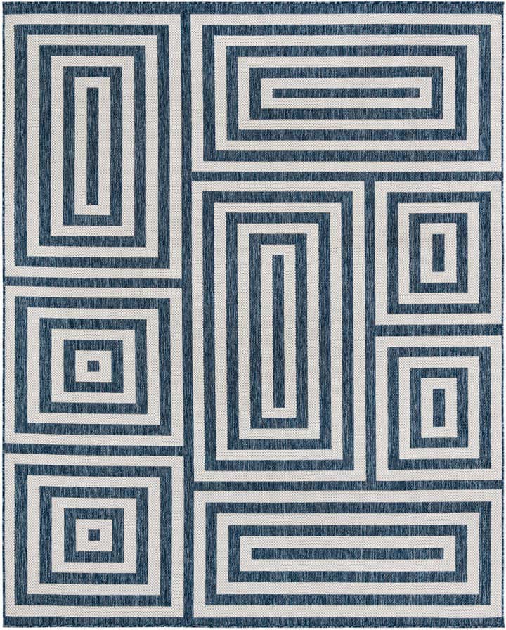 7' 10 x 10' Easy-Clean Modern Indoor / Outdoor Rug