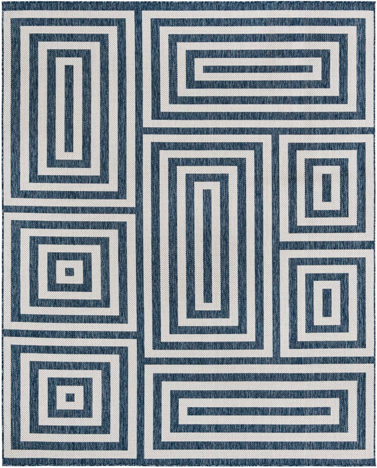Detail image of 7' 10 x 10' Easy-Clean Modern Indoor / Outdoor Rug