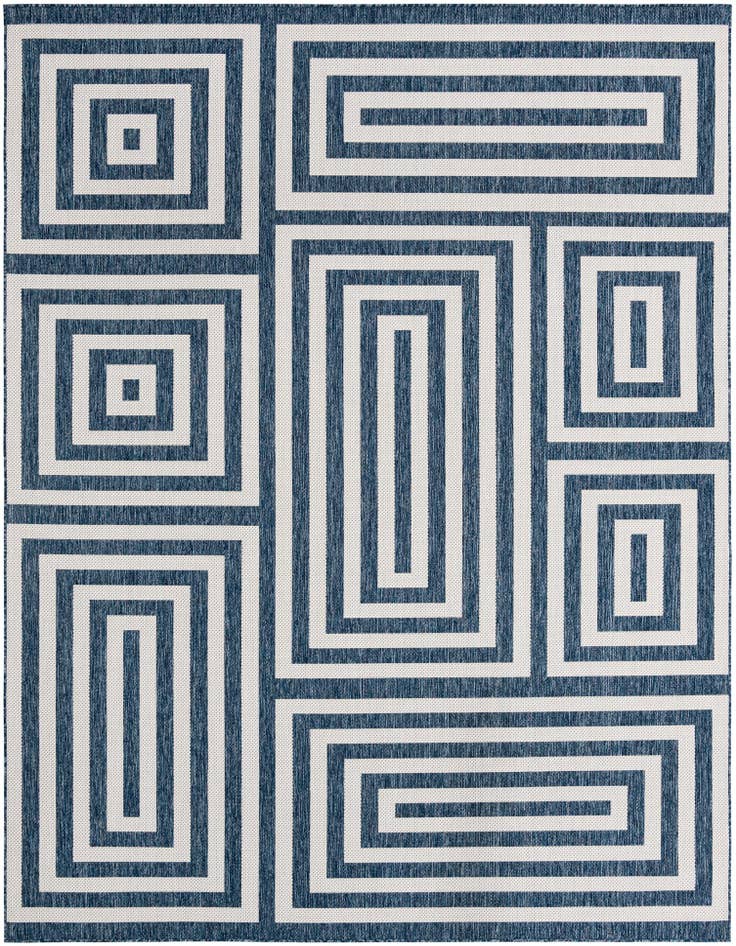 Detail image of 9' x 12' Easy-Clean Modern Indoor / Outdoor Rug