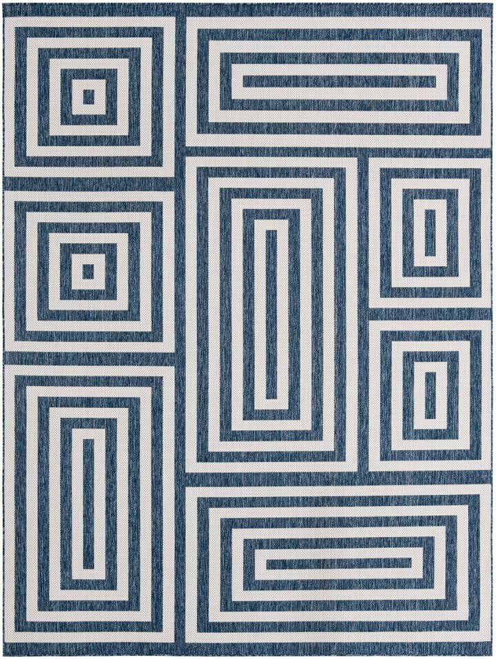 9' x 12' Easy-Clean Modern Indoor / Outdoor Rug