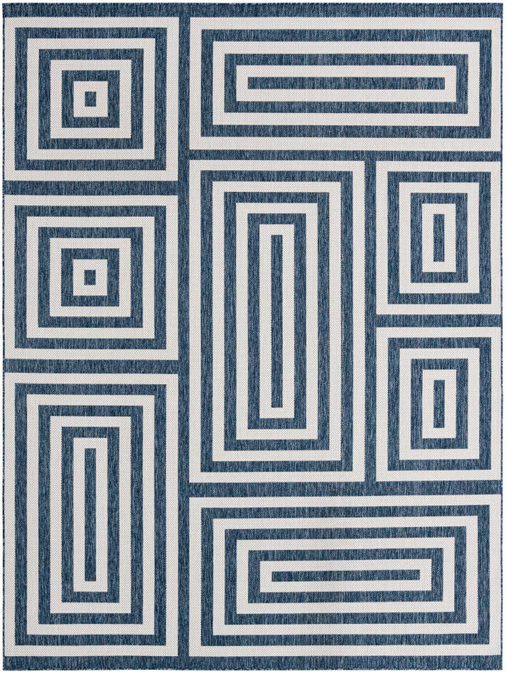 Detail image of 9' x 12' Easy-Clean Modern Indoor / Outdoor Rug