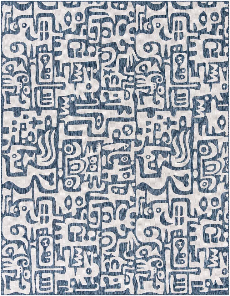 Detail image of 10' x 14' Easy-Clean Modern Indoor / Outdoor Rug