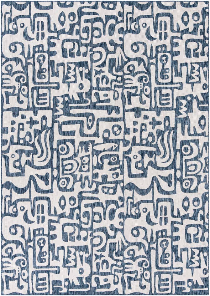 Detail image of 10' x 14' Easy-Clean Modern Indoor / Outdoor Rug