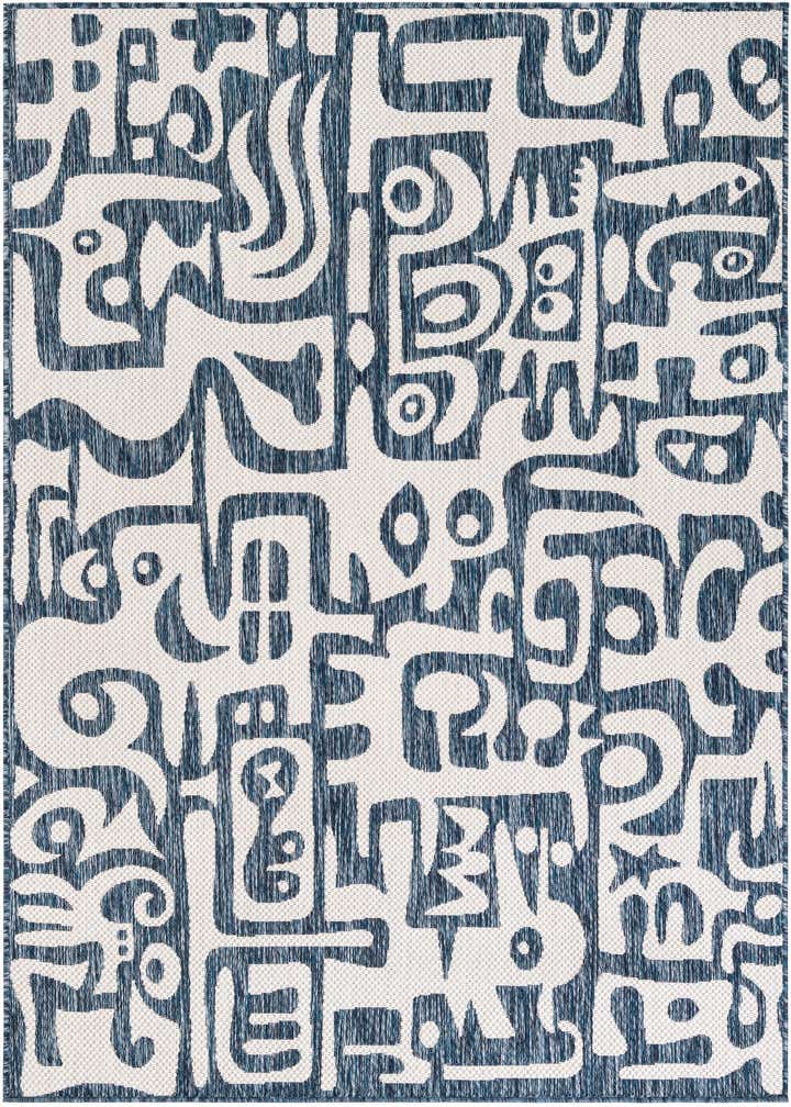5' 3 x 7' Easy-Clean Modern Indoor / Outdoor Rug