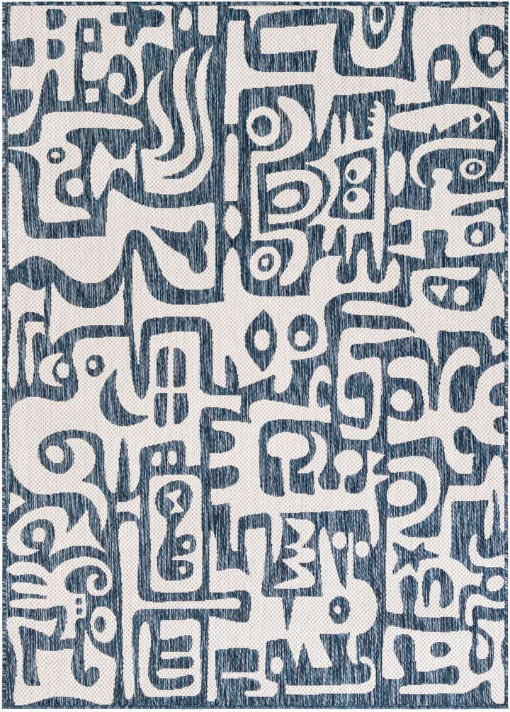5' 3 x 7' Easy-Clean Modern Indoor / Outdoor Rug